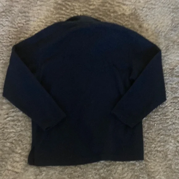 Navy Blue Women's Sweater with Snowman Design - Picture 4 of 4